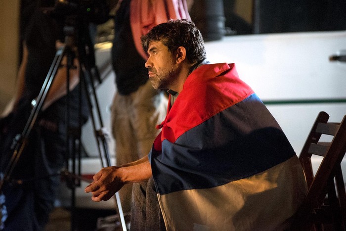 Óscar Andrade, anoche, en el acto organizado por el PVP. · Foto: Federico Gutiérrez