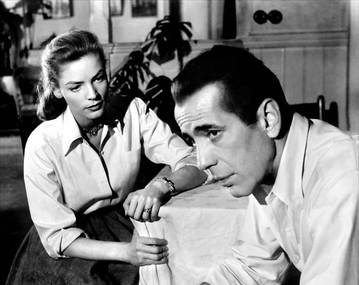 Lauren Bacall y Humphrey Bogart en Huracán de Pasiones.