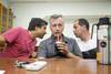 Marcelo de León (C), durante una asamblea de la Asociación Uruguaya de Árbitros de Fútbol, el 3 de diciembre de 2019. · Foto: Ernesto Ryan Marcelo de León (C), durante una asamblea de la Asociación Uruguaya de Árbitros de Fútbol, el 3 de diciembre de 2019. · Foto: Ernesto Ryan