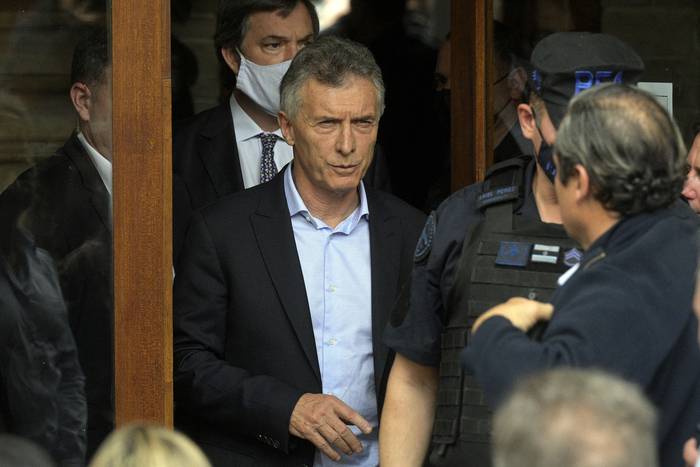 Mauricio Macri abandona, ayer, la corte federal en Dolores, provincia de Buenos Aires. · Foto: Juan Mabromata, pool, AFP