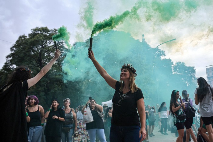 Movilización feminista, el 8 de marzo, en Buenos Aires, Argentina. · Foto: Luciano González, Anadolu, AFP
