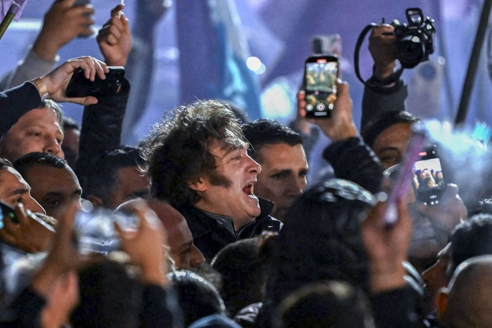 Javier Milei, el 3 de septiembre, en Buenos Aires. · Foto: Luis Acosta, AFP