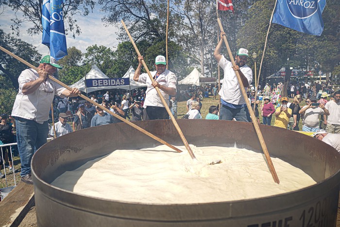Arroz con leche gigante en la Fiesta de la Leche 2024. · Foto: Liroy Rodríguez, Le Agency