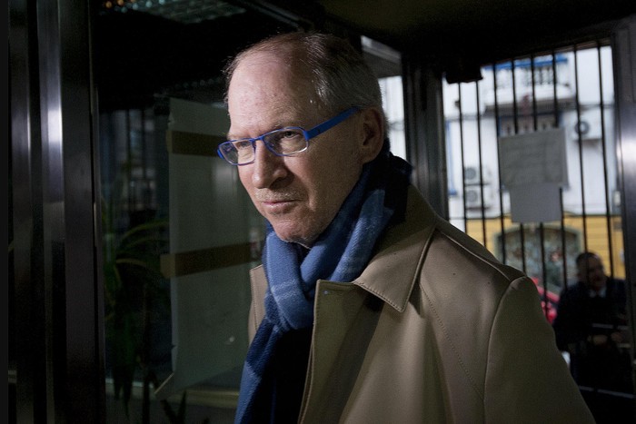 Daniel Jablonka, presidente de Defensor Sporting, ayer, en la AUF. · Foto: Federico Gutiérrez