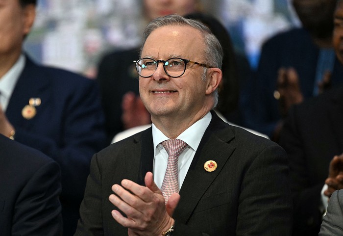 Anthony Albanese, primer ministro de Australia, en el G20 en Rio de Janeiro, Brasil, el 19 de noviembre. · Foto: Mauro Pimentel, AFP