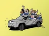 La camioneta de Orsi