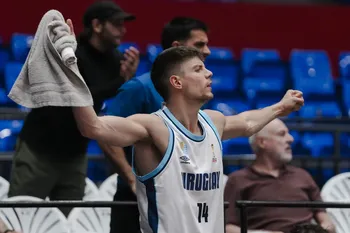 Joaquín Rodríguez, de Uruguay, el 2 de marzo, en Panamá. · Foto: FIBA