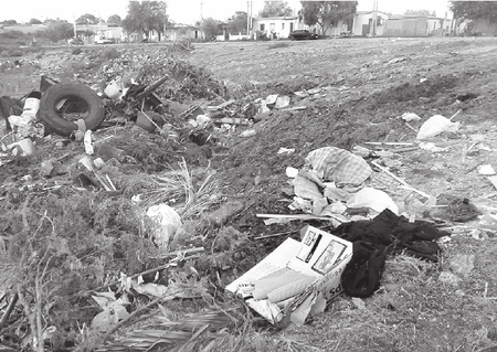 Basural en la cantera municipal de la calle Juan Paz López, ayer, en Florida. * Foto: Emilio Martínez Muracciole Basural en la cantera municipal de la calle Juan Paz López, ayer, en Florida. * Foto: Emilio Martínez Muracciole