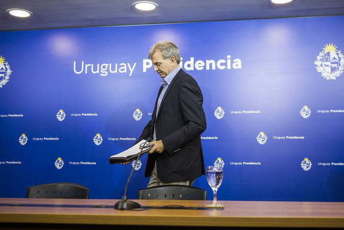 Sebastián Bauzá, secretario Nacional de Deporte, el miércoles, en la Torre Ejecutiva.  · Foto: .