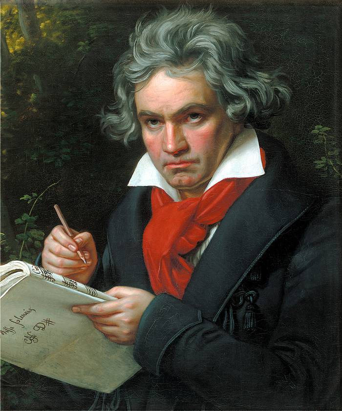 Retrato de Beethoven por Joseph Karl Stieler, 1820