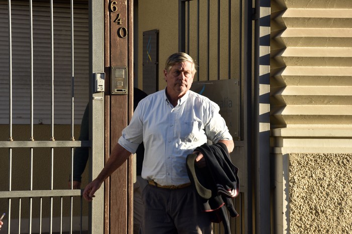 Guillermo Besozzi, el 13 de marzo, en la Fiscalía de Mercedes. · Foto: Alejandro Heredia