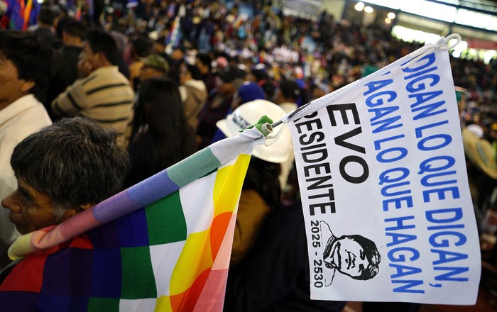 Marcha en apoyo a Evo Morales, el 22 de enero, en Cochabamba, Bolivia. · Foto: AFP