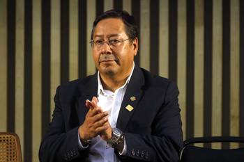 Luis Arce. · Foto: Fernando Frazão, Agência Brasil
