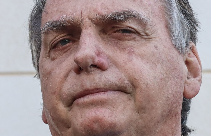 Jair Bolsonaro, el 18 de octubre de 2023, en Brasilia. · Foto: Valter Campanato, abr