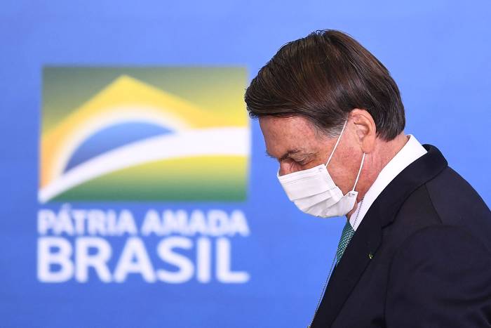 Jair Bolsonaro, el 1 de junio, en el Palacio Planalto, en Brasilia. · Foto: Evaristo Sa, AFP
