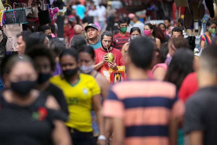 Centro de la ciudad de Manaos, estado de Amazonas, el 25 de setiembre.  · Foto: Michael Dantas, AFP