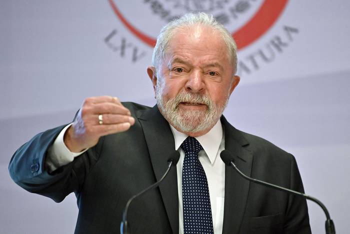 Luiz Inácio Lula da Silva, el 3 de marzo, en México. · Foto: Alfredo Estrella, AFP