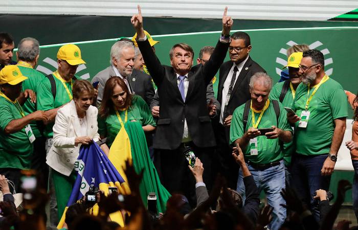 Jair Bolsonaro durante el Encuentro Nacional de Agricultura, ayer, en Brasilia. · Foto: Sergio Lima, AFP