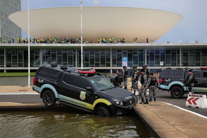 Invasión del Congreso Nacional, en Brasilia, el 8 de enero de 2023. · Foto: Sergio Lima, AFP