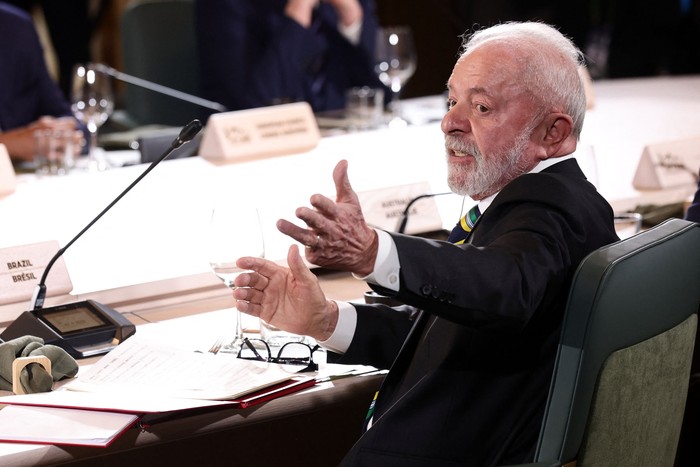 Luiz Inácio Lula da Silva durante la Cumbre del G7, el 17 de junio, en Alberta, Canadá. · Foto: Teresa Suárez, pool, AFP