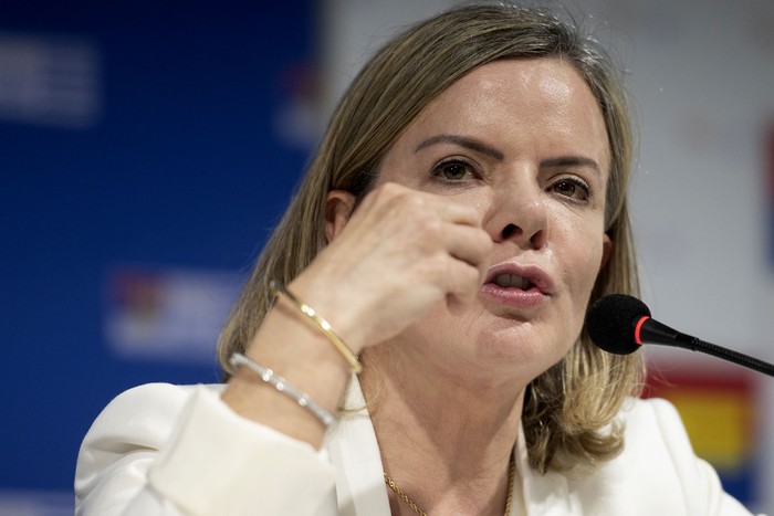Gleisi Hoffmann (archivo, febrero de 2024). · Foto: Alessandro Maradei