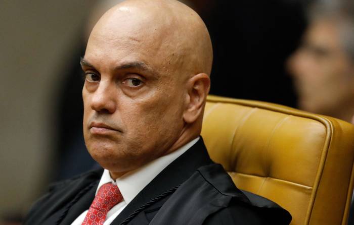 Alexandre de Moraes, juez de la Corte Suprema de Brasil, el 1º de febrero de 2024, en Brasilia. · Foto: Sergio Lima, AFP