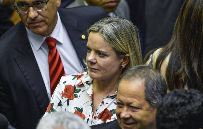 Gleisi Hoffmann, presidenta del Partido de los Trabajadores. · Foto: Valter Campanato/ Agencia Brasil