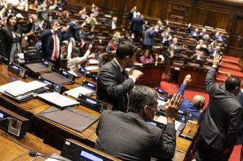 La Cámara de Diputados vota, el 28 de mayo, la reforma de la Caja de Profesionales. · Foto: Ernesto Ryan