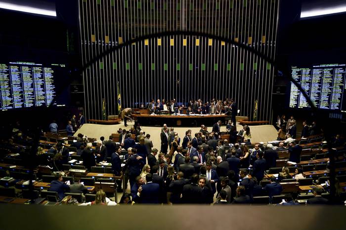 La Cámara de Diputados de Brasil durante la votación de la reforma jubilatoria. 
 · Foto: Evaristo Sa, AFP