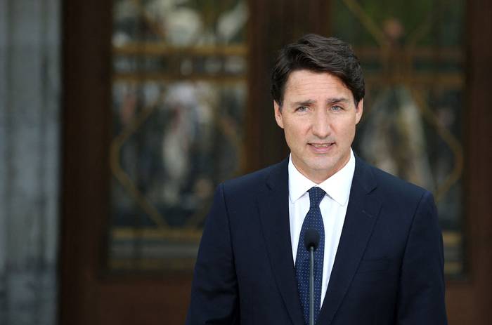 Justin Trudeau, primer ministro de Canadá, durante una conferencia de prensa en Rideau Hall. · Foto: Dave Chan, AFP