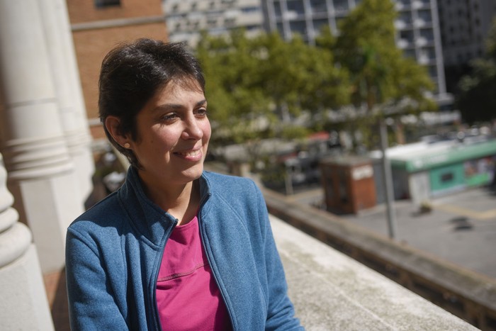 Verónica Piñeiro en la Intendencia de Montevideo (archivo, abril de 2024). · Foto: Gianni Schiaffarino