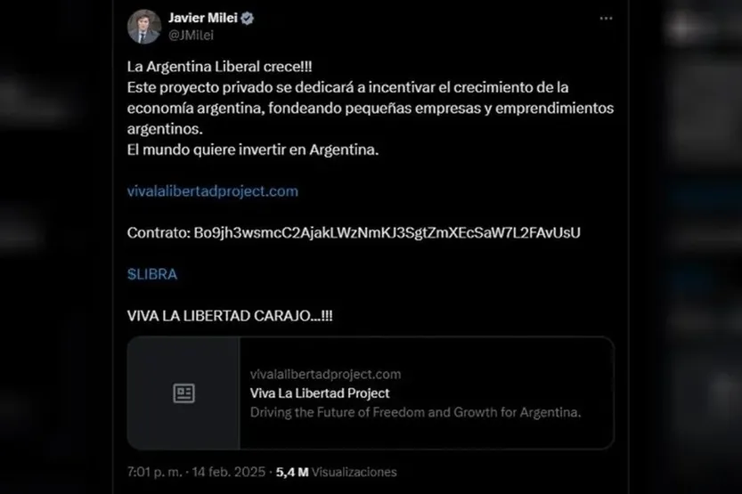 tuit Milei libra