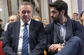 Álvaro Delgado y Andrés Ojeda (archivo, agosto de 2024). · Foto: Rodrigo Viera Amaral