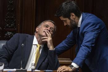 Álvaro Delgado y Andrés Ojeda en el Senado. · Foto: Ernesto Ryan