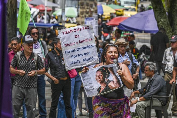 Campaña por la candidata a la vicepresidencia de Colombia, Francia Márquez, de la coalición de izquierda Pacto Histórico, el domingo en Medellín, Colombia. · Foto: Joaquín Sarmiento, AFP