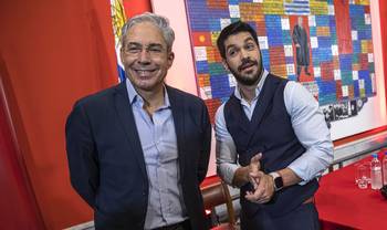 Robert Silva y Andrés Ojeda, el 1º de julio, en la Casa del Partido Colorado. · Foto: Rodrigo Viera Amaral