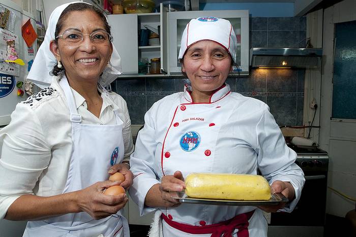 Adriana Martínez y Dora Salazar, peruanas integrantes de Mujeres sin Fronteras. Foto: Sandro Ppereyra (archivo, agosto 2016)