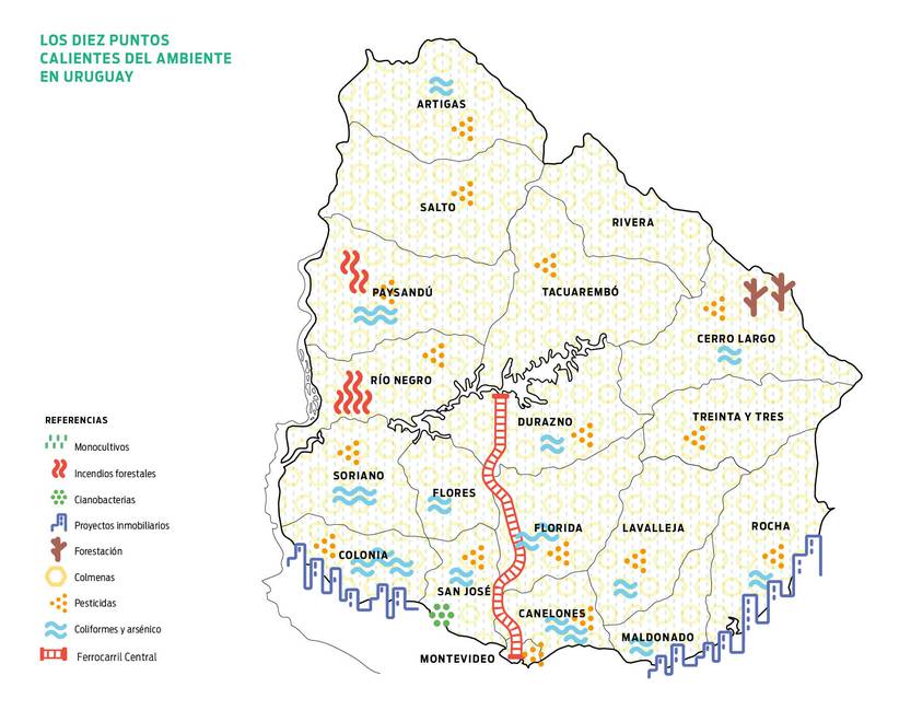 Los diez puntos calientes del ambiente en Uruguay