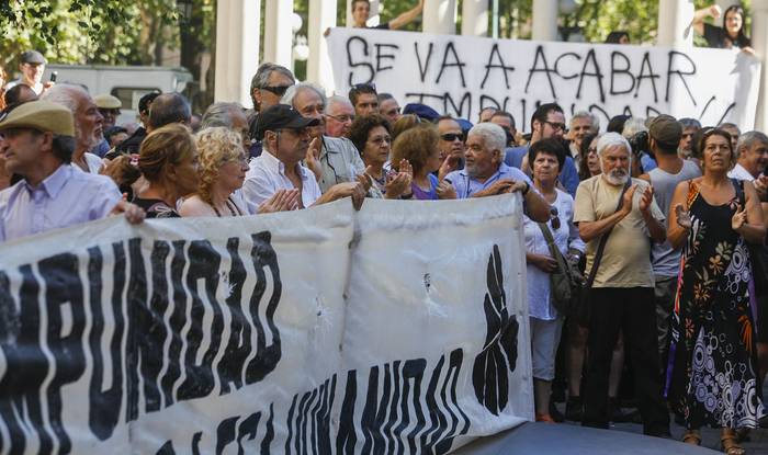 Concentración frente a la Suprema Corte de Justicia por el traslado de Mariana Mota (archivo, febrero de 2013). · Foto: Iván Franco