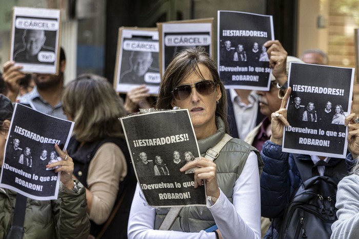 Manifestación durante una audiencia de Conexión Ganadera. · Foto: Ernesto Ryan