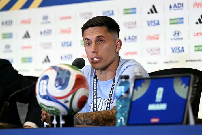 Brian Rodríguez, durante la conferencia de prensa, el 20 de junio en Miami. · Foto: Chandan Khanna, AFP