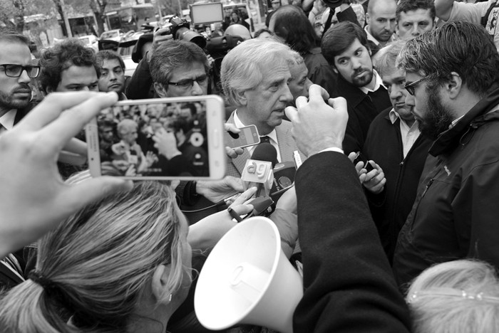 Tabaré Vázquez hoy en La Teja. Foto: Presidencia de la República.