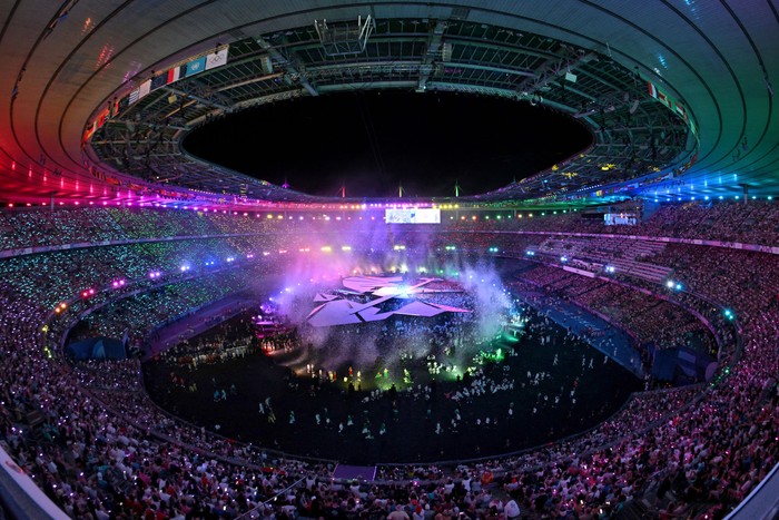 Ceremonia de clausura de los Juegos Olímpicos de París 2024, el 11 de agosto, en el Stade de France, en Saint-Denis, en las afueras de París. · Foto: Miguel Medina, AFP