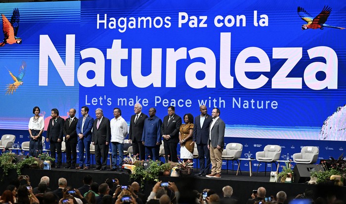 Ceremonia de apertura de la COP16, el 29 de octubre en Cali, Colombia. · Foto: Luis Acosta, AFP