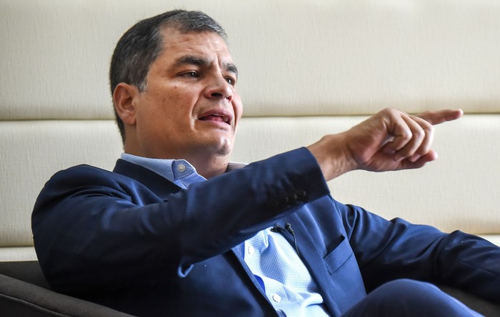 Rafael Correa (archivo, setiembre de 2017). · Foto: Rafael Arboleda/ AFP