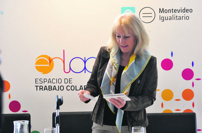 Carolina Cosse, en la celebración del Día Internacional
de las Cooperativas, ayer, en Montevideo.
Foto: Federico Gutiérrez