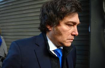 Javier Milei, el 18 de julio, en Buenos Aires. · Foto: Luis Robayo, AFP