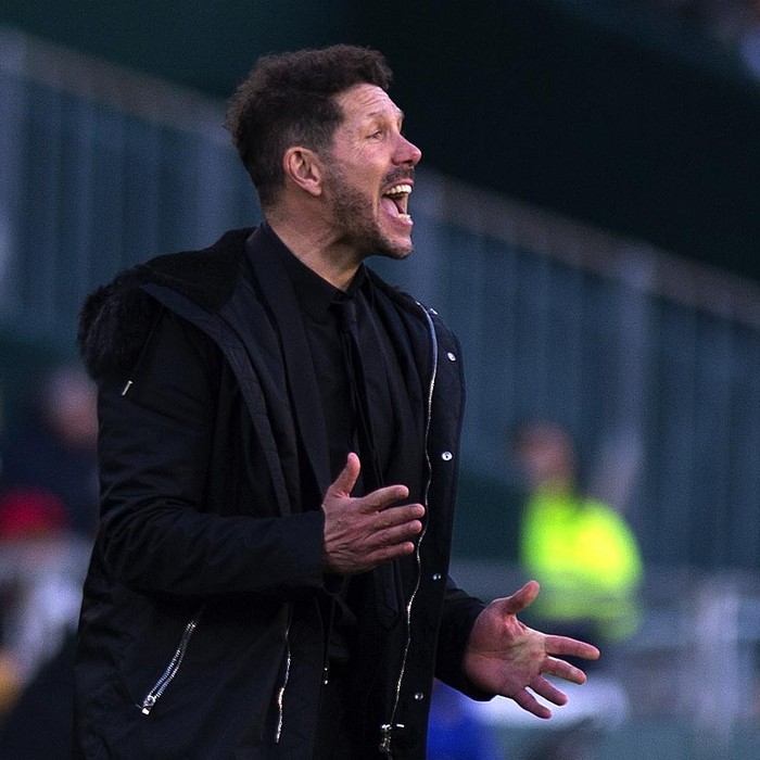 Diego Simeone, director técnico del Atlético Madrid. · Foto: Jorge Guerrero, AFP.