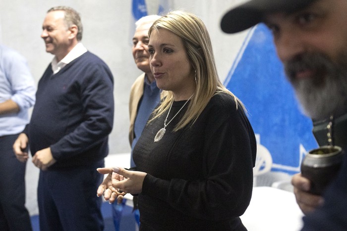 Álvaro Delgado y Valeria Ripoll, el 3 de setiembre, en el Cerro. · Foto: Alessandro Maradei