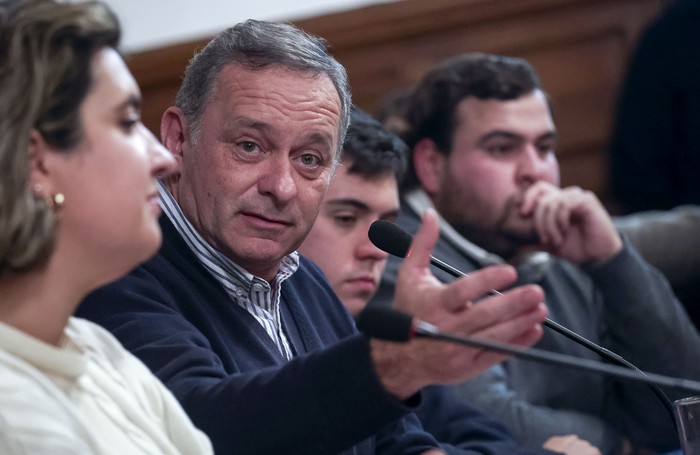 Álvaro Delgado, el martes, en la Casa del Partido Nacional. · Foto: Rodrigo Viera Amaral